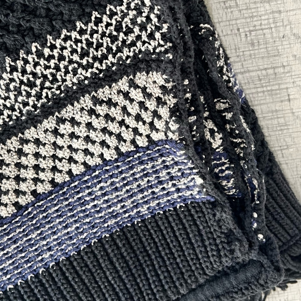 Joie Jolana Black, Grey, White Knitted Cardigan with elbow Sleeves Size M/L - Picture 5 of 15